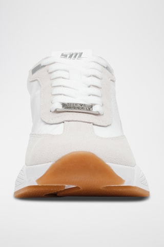 Baskets plateformes en nubuck - Blanc