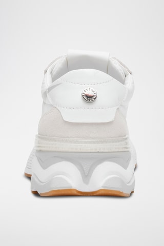 Baskets plateformes en nubuck - Blanc