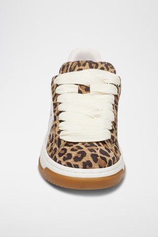 Baskets en cuir - Blanc et camel