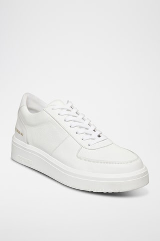 Baskets plateformes en cuir - Blanc