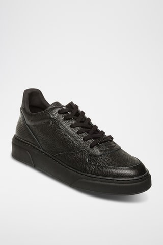 Baskets plateformes en cuir - Noir