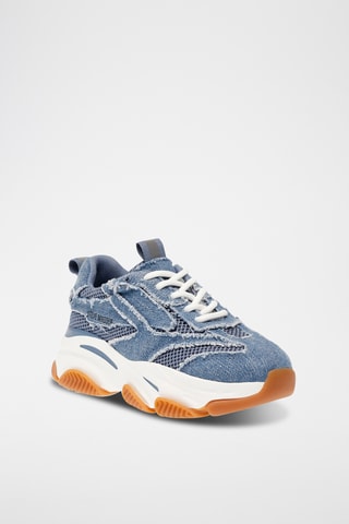 Baskets plateformes - Bleu cobalt