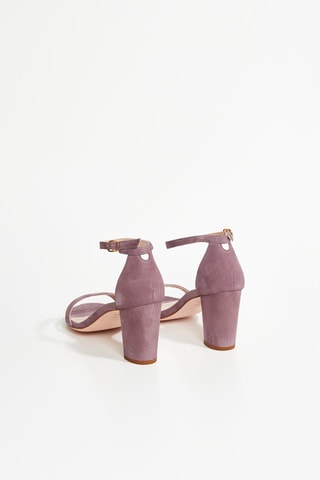 Sandales à talons en cuir de chèvre Nearly - Mauve