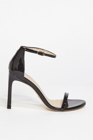 Sandales à talons en cuir de veau verni Nudistsong - Noir