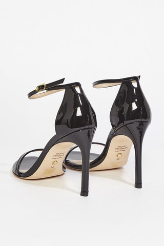 Sandales à talons en cuir de veau verni Nudistsong - Noir