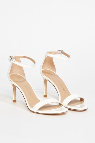 Sandales à talons en cuir de veau Nunakedstraight - Blanc