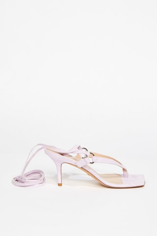 Sandales à talons en cuir de chèvre Lalita - Mauve