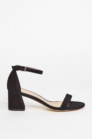 Sandales à talons en cuir de chèvre nubuck Simplelean - Noir