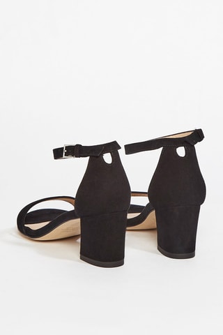 Sandales à talons en cuir de chèvre nubuck Simplelean - Noir