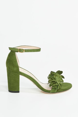 Sandales à talons en cuir de chèvre nubuck Simplelean - Vert