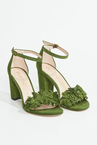 Sandales à talons en cuir de chèvre nubuck Simplelean - Vert