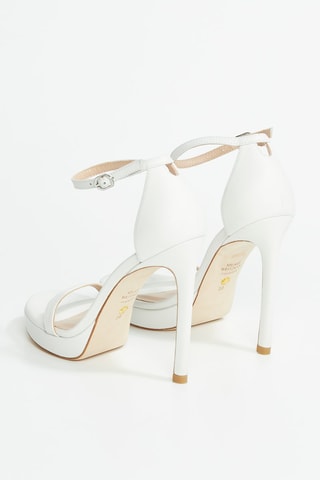 Sandales à talons en cuir Nudist Disco - Blanc