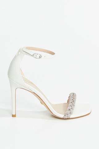 Sandales à talons en cuir d’agneau Nudistcurve - Blanc