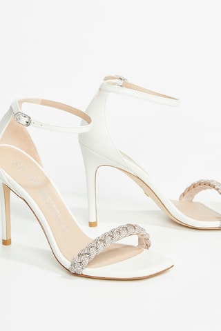 Sandales à talons en cuir d’agneau Nudistcurve - Blanc