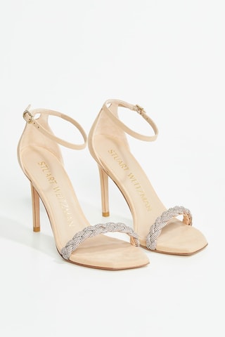 Sandales à talons en cuir d’agneau Nudistcurve - Beige