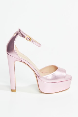 Sandales à talons en cuir de chèvre Discoplatform - Violet