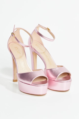 Sandales à talons en cuir de chèvre Discoplatform - Violet