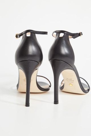 Sandales à talons en cuir - Noir