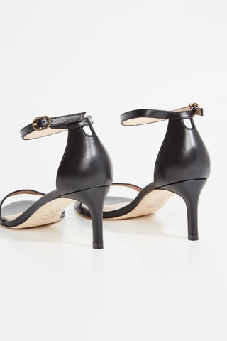 Sandales à talons en cuir - Noir