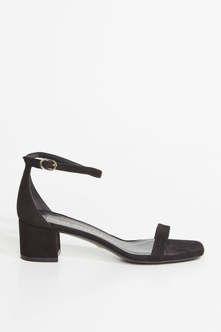 Sandales à talons en cuir - Noir