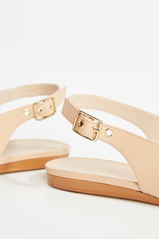 Sandales en cuir - Beige