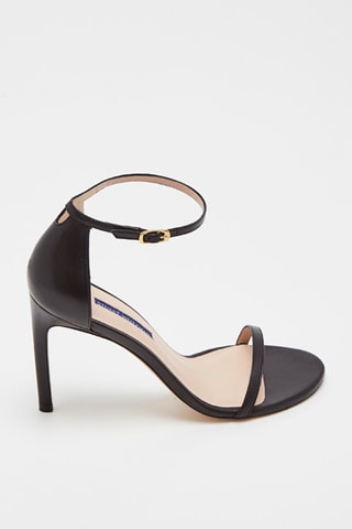 Sandales à talons en cuir d'agneau Nudistsong - Noir