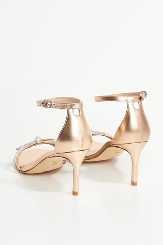 Sandales à talons en cuir de chèvre Nudist - Doré