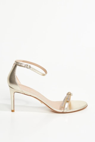 Sandales à talons en cuir de chèvre Nudist - Doré