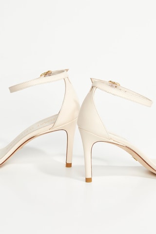 Sandales à talons en cuir de veau Nunakedcurve - Ecru