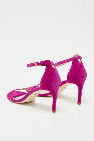 Sandales à talons en nubuck Nunakedstraight - Fuchsia - Stuart Weitzman