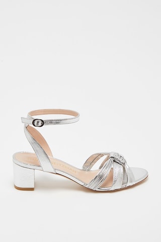 Sandales à talons en cuir d'agneau Elvita 50 - Argenté - Stuart Weitzman