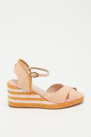 Sandales compensées Mirela 
Blanc et orange - Stuart Weitzman