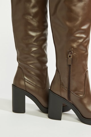 Bottes en cuir - Marron