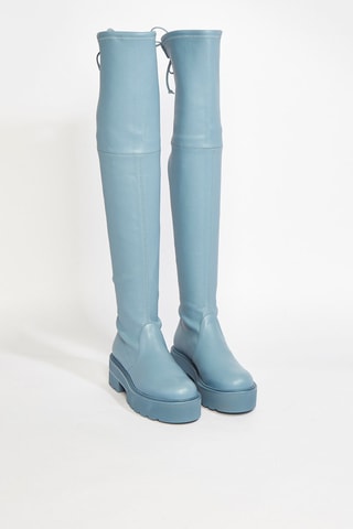 Cuissardes en cuir d’agneau Lowland - Bleu clair