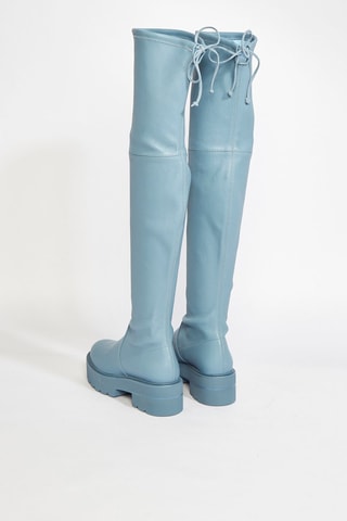 Cuissardes en cuir d’agneau Lowland - Bleu clair