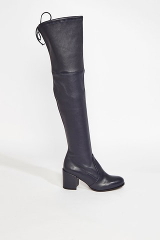 Cuissardes en cuir d’agneau Tieland - Bleu foncé