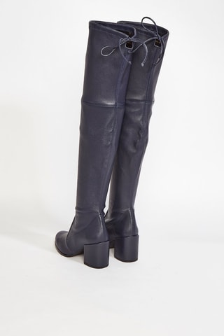 Cuissardes en cuir d’agneau Tieland - Bleu foncé