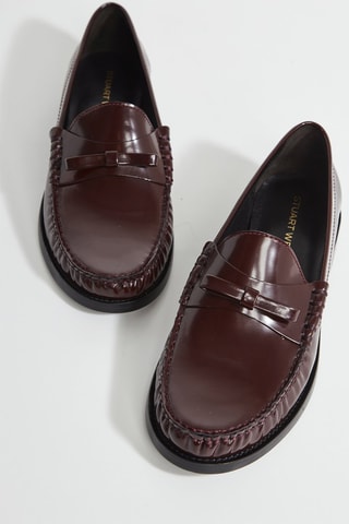Mocassins vernis en cuir - Bordeaux