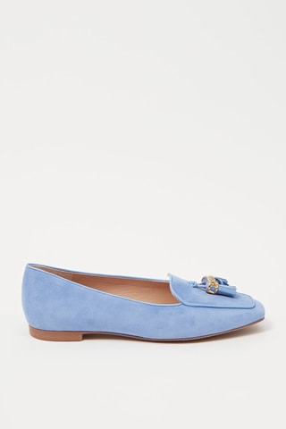 Mocassins en cuir de chèvre Slipknot Signature - Bleu - Stuart Weitzman