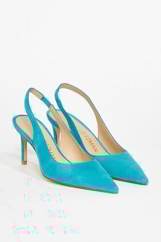 Escarpins en cuir de chèvre nubuck Stuart - Turquoise
