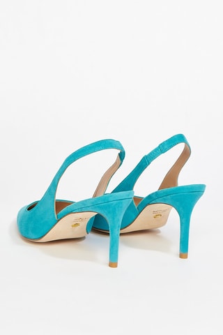 Escarpins en cuir de chèvre nubuck Stuart - Turquoise