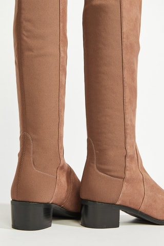 Cuissardes en cuir - Taupe