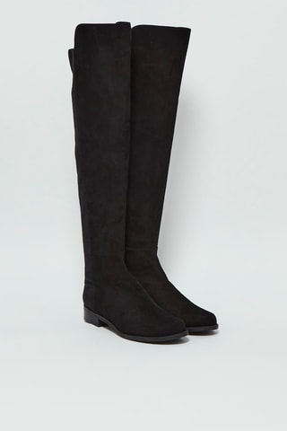 Mosqueteras de piel caprina Sue - Negro