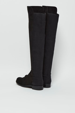 Mosqueteras de piel caprina Sue - Negro