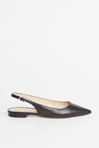 Ballerines en cuir - Noir