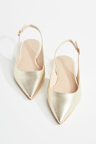 Ballerines en cuir - Doré