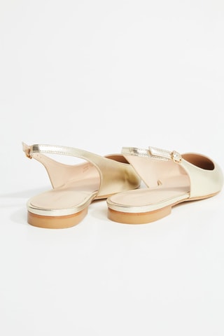 Ballerines en cuir - Doré