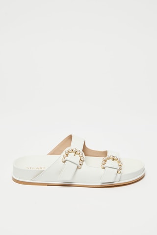 Mules en cuir Piper Blanc - Stuart Weitzman