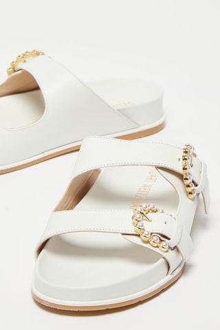 Mules en cuir Piper Blanc - Stuart Weitzman