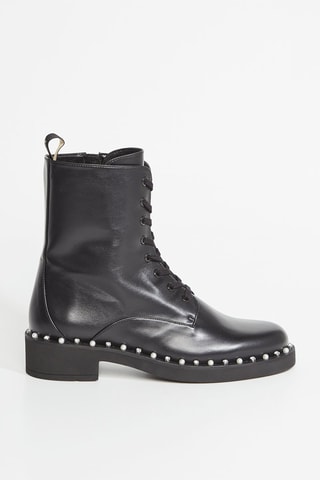 Bottines en cuir - Noir